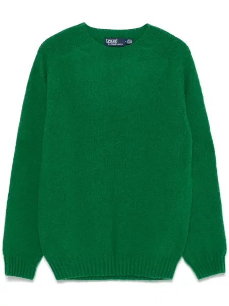 Hedvábná kostkovaná kravata Polo Ralph Lauren s mašlí zelená
