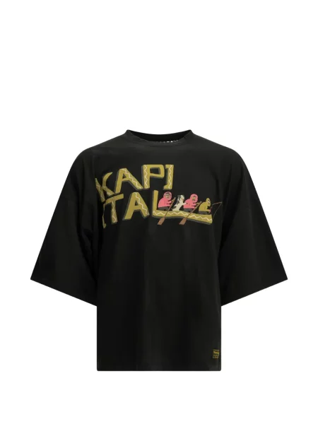 Tricou Kapital cu imagine plasă negru