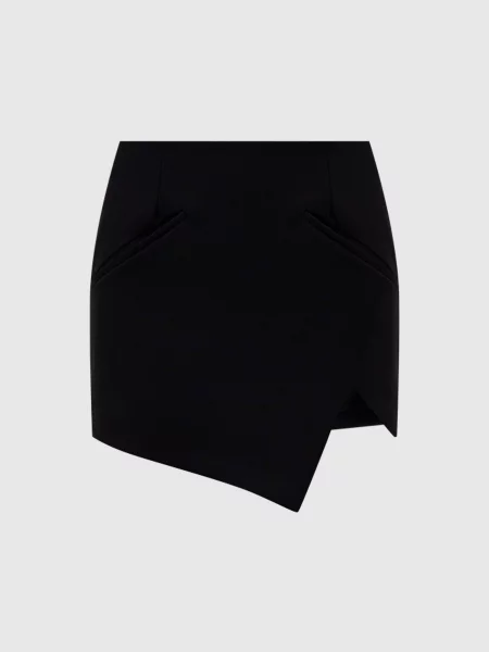 Шерстяная юбка мини Jacob Lee черная
