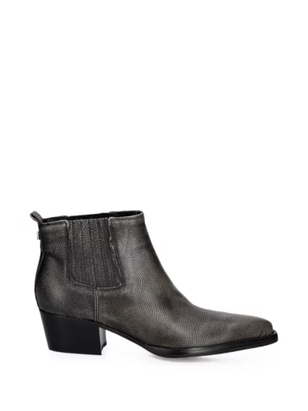 Cizme scurte Guess din piele gri