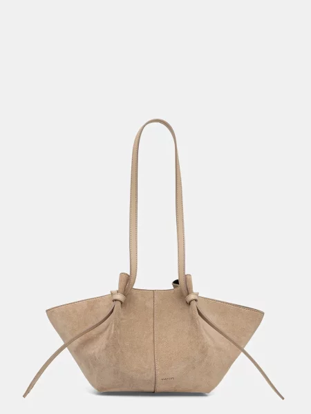 Yuzefi geantă de mână din piele întoarsă MOCHI bej