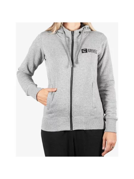 Bluza z kapturem Grivel Full Zip Logo S szara