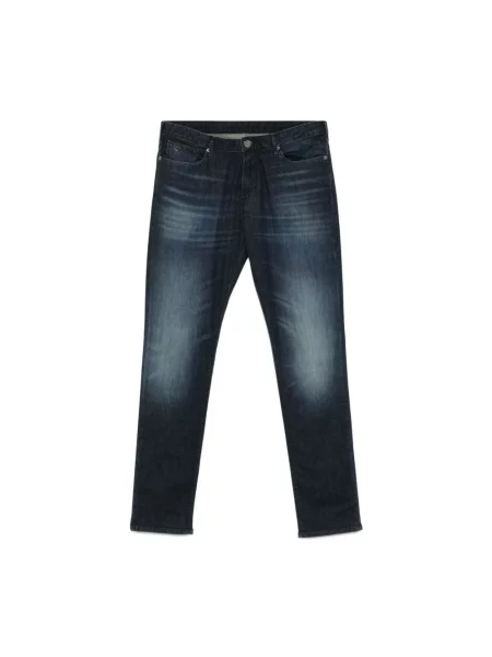 Jeansy Emporio Armani klasyczne z 5 kieszeniami niebieskie