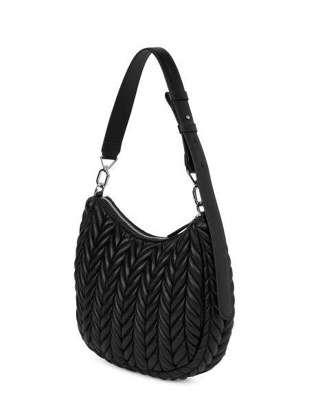 Karl Lagerfeld Torba za čez ramo Weave' črna