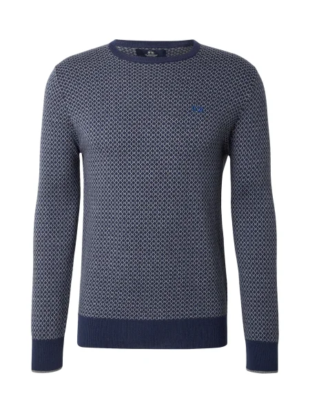 La Martina Pulover bleumarin / deschis gri