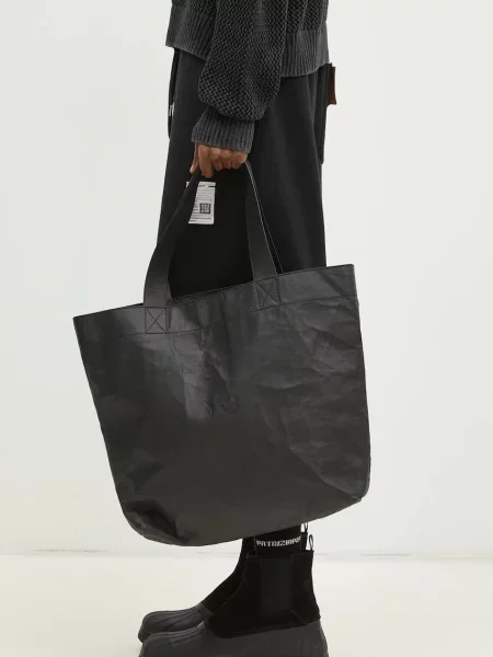 Mała mały torebka skórzana Y-3 skórzana czarna