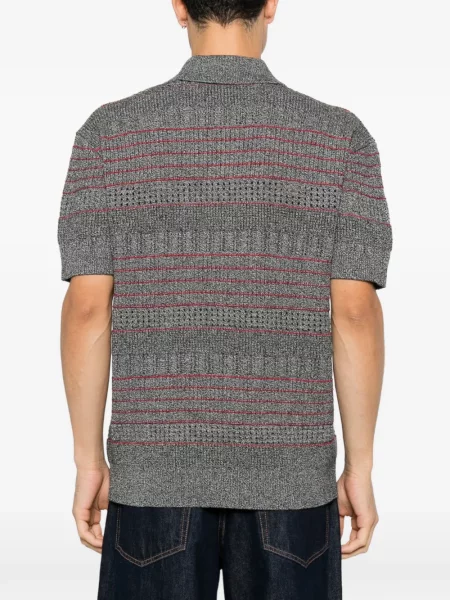 Prugasta polo majica Drôle De Monsieur siva