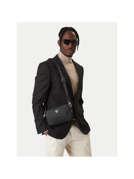GUESS Geantă de umăr MILANO' negru