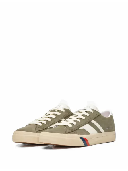 Sneakerși Pro-keds din piele de căprioară verde