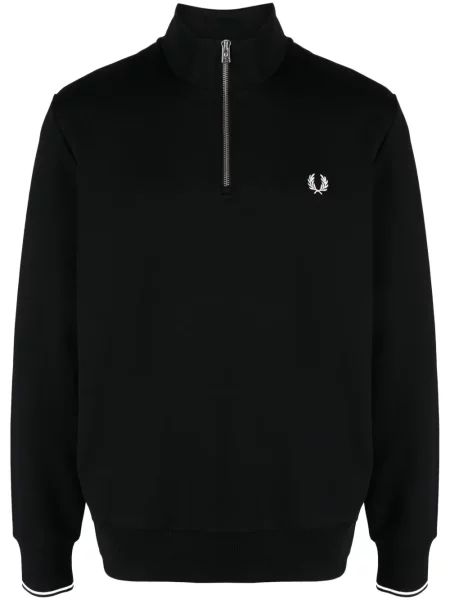 Haftowany sweter Fred Perry czarny