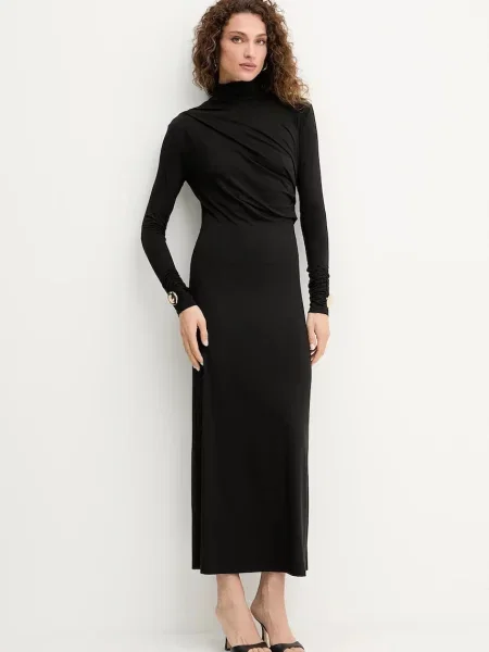 Simona Corsellini rochie maxi drept negru