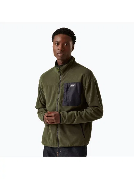 Мъжки поларен суитшърт REGATTA Frankie Full Zip dark khaki зелено