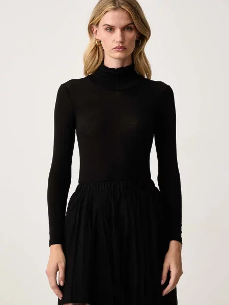 Tricou cu mânecă lungă Twinset negru