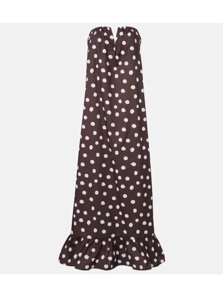 Rochie maxi Adriana Degreas cu buline maro