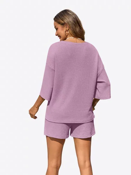 Imily Bela Costum cu pantaloni eozină roz