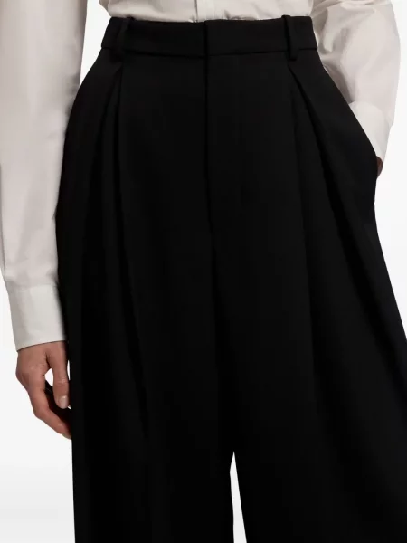 Плисирани панталон Ralph Lauren Collection черно