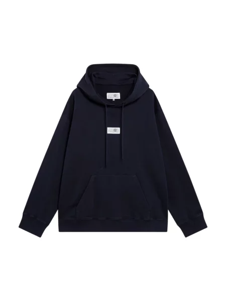 Bluza z kapturem Mm6 Maison Margiela niebieska