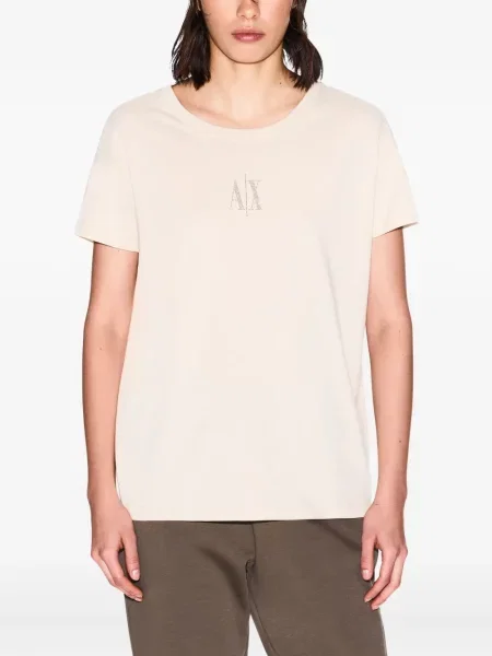 Tricou Armani Exchange cu imagine maro