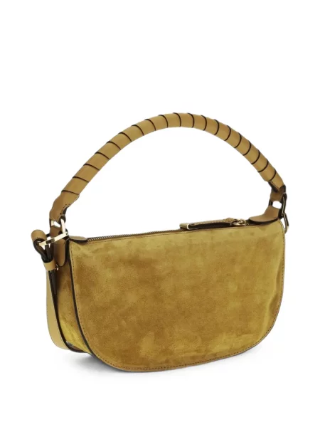 Geantă Chloé din piele de căprioară albastru