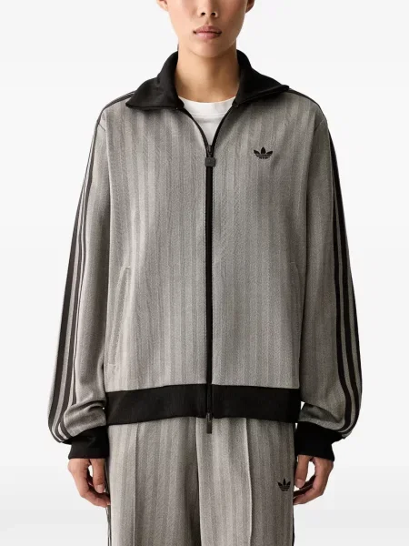 Hanorac Adidas cu broderie cu dungi alergare roz