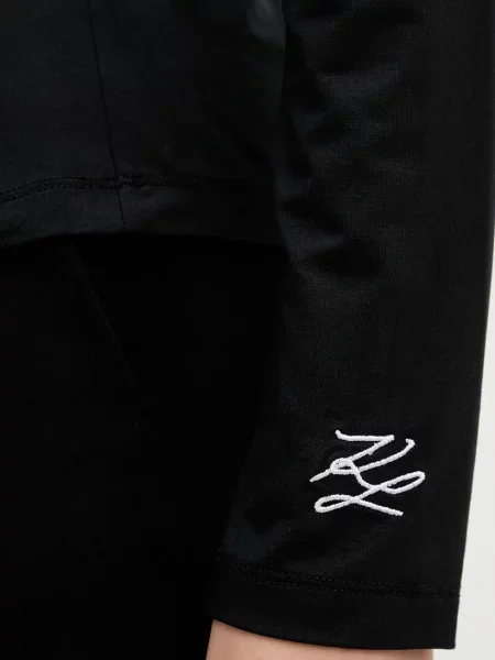 Блузка Karl Lagerfeld однотонна чорний