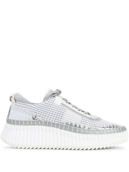Sneakerși Chloé Nama cu platformă gri