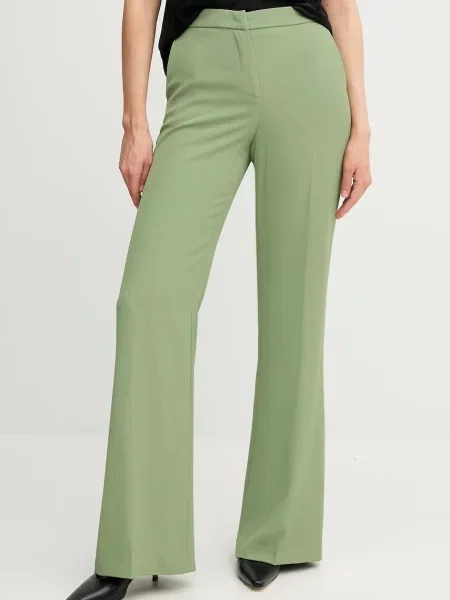 Sandro Ferrone pantaloni lat high waist verde