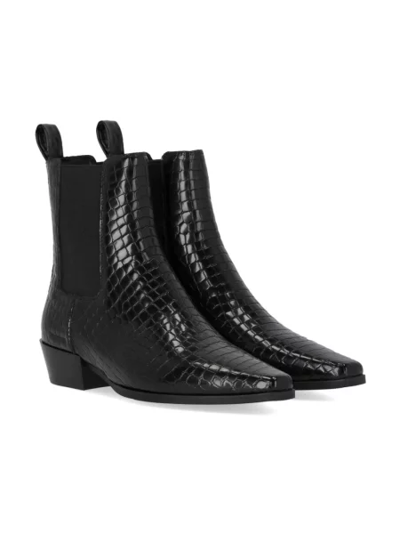 Buty do kostki Strategia skórzane czarne