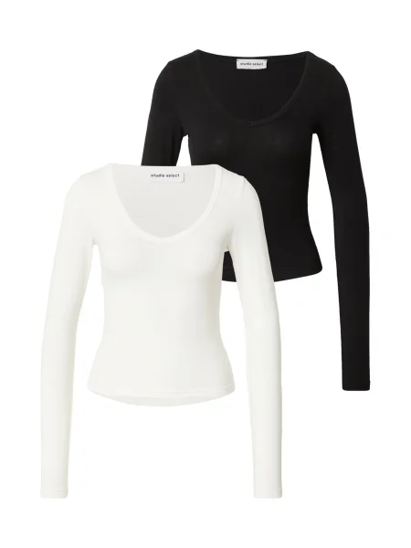 Studioselect Tricou Bianca negru alb