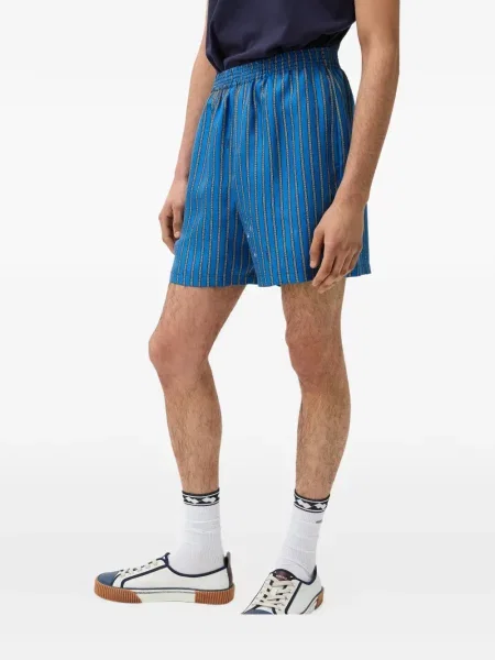 Pantaloni scurți Versace de mătase albastru
