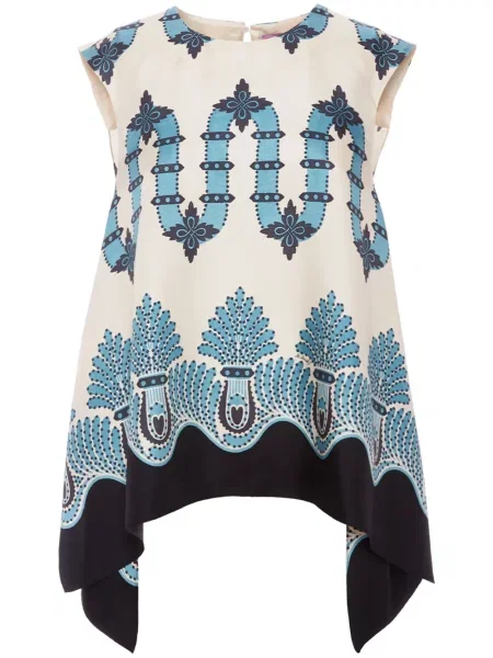 Jedwabny top La Doublej biały