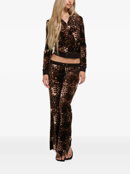 Raštuotas džemperis su gobtuvu Juicy Couture leopardinis ruda