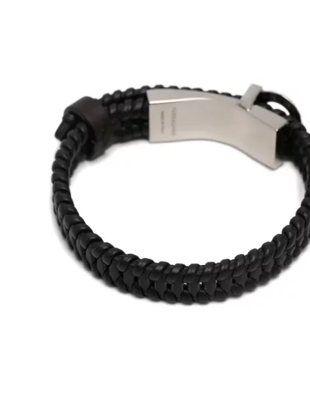 Brăţară Ferragamo din piele țesută negru
