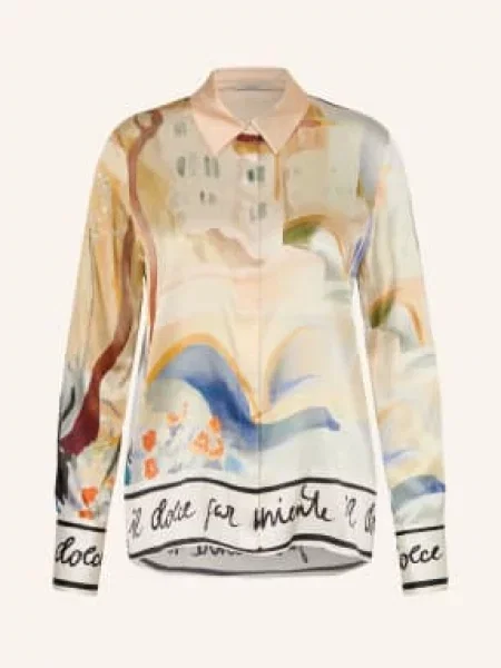 Lilienfels Bluzka Koszulowa Z Jedwabiu weiss czarna