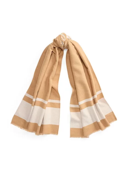 Lauren Ralph Lauren šál dámský s příměsí vlny hnědý