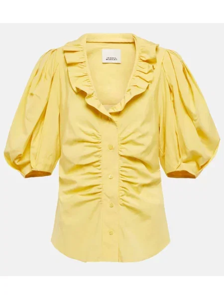 Bluză Isabel Marant de mătase galben