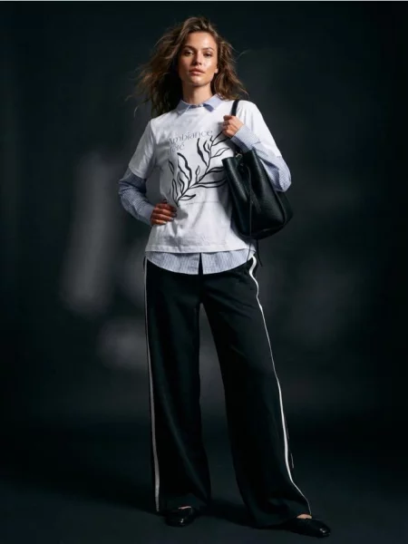 Спортивні штани з широкими штанами чорний