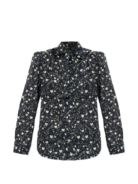 Koszula R13 z kokardką w serca czarna