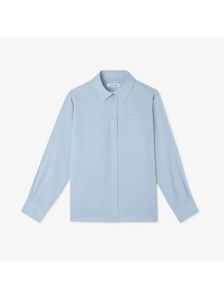 Lacoste Koszula Chambray O Kroju Slim Fit niebieski
