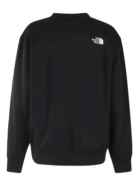 Суитчър The North Face бродиран с кръгло деколте черно