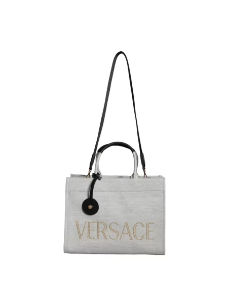 Shopperka Versace skórzana biała