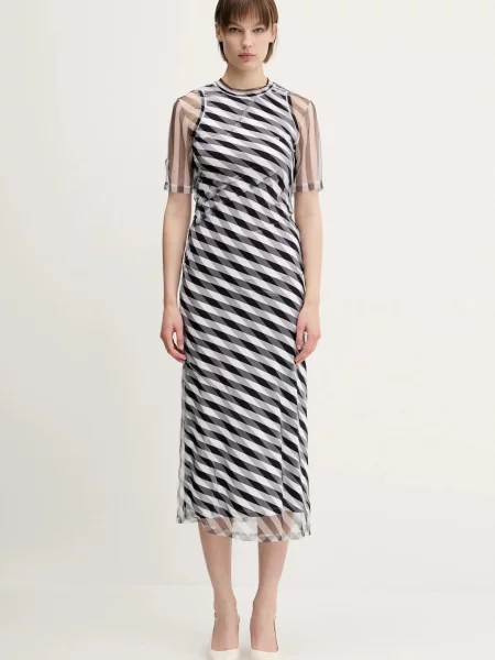 Sportmax sukienka Pausa maxi prosta czarny