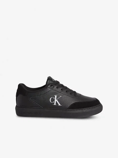 Kožené tenisky Calvin Klein Jeans čierna
