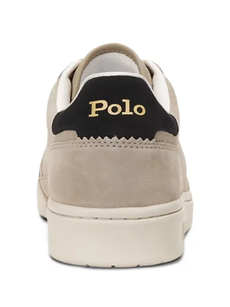 Cămașă Polo Ralph Lauren cu broderie tricotate cu decolteu în V albastru