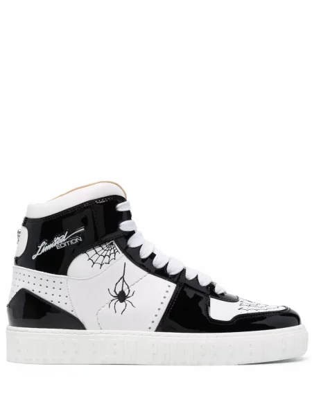 Sneakerși Philipp Plein din piele alb