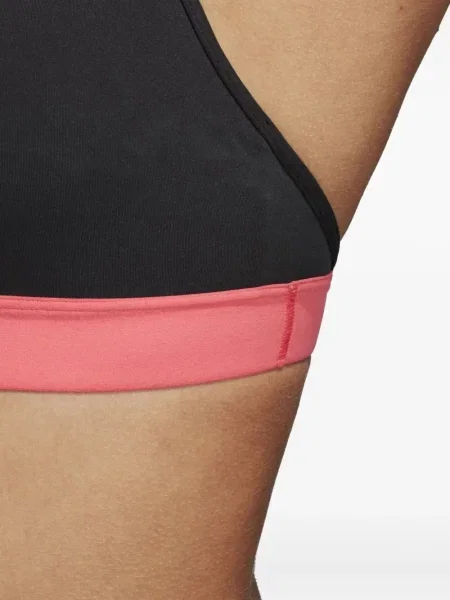 Legginsy Adidas do biegania z nadrukiem z dekoltem w serek czerwone