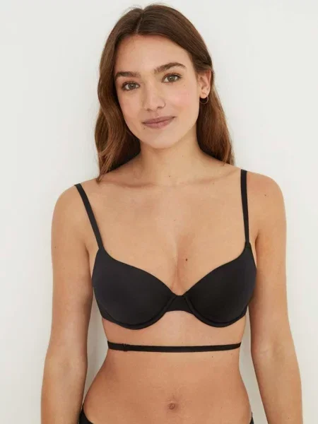 Сутиен women'secret BEAUTIFUL с изчистен дизайн черно