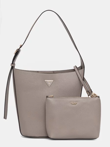 Guess kabelka typu shopper dámska z imitácie kože MERIDIAN béžová