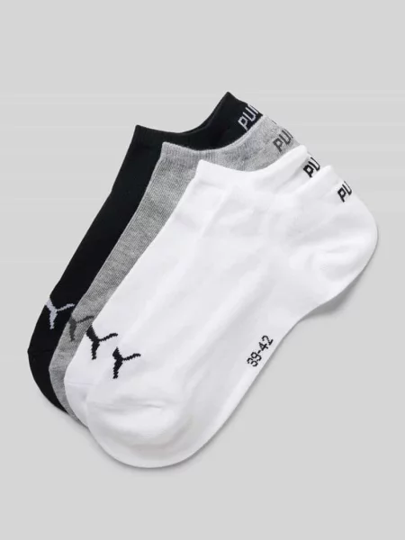 Skarpety do sneakersów z logo w zestaw 4 szt. Puma
