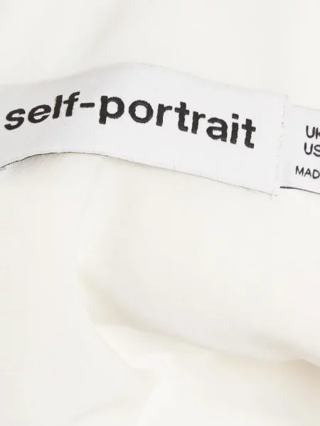 Rochie mini Self-portrait din dantelă alb